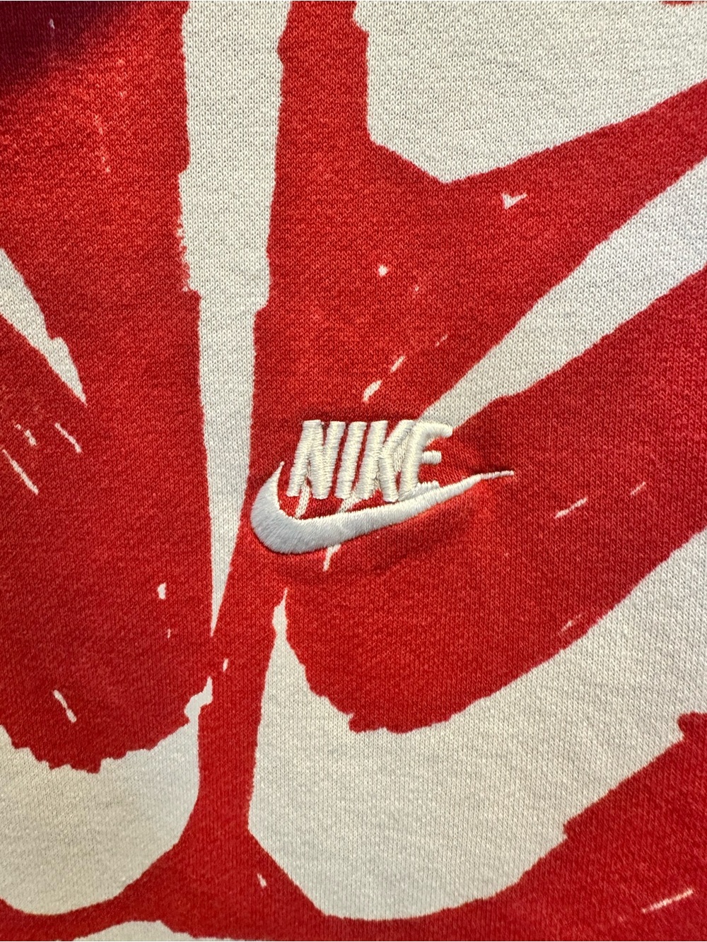 Nike Swoosh All Over Club BB Pullover Hoodie Men's Embroidered White Nike - Picture 4 of 8